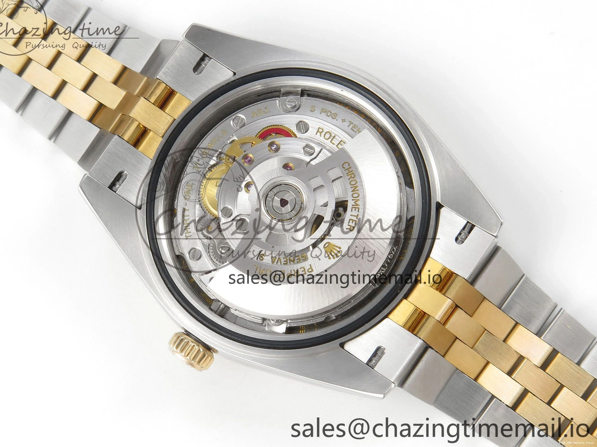 AAA Replica Watches on SS YG Dial DateJust SA Bracelet MOP 1:1 Jubilee Best White Diamond YG 299 Edition 3EF 41mm Chic SS 126333 0106